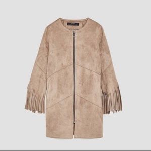 Zara Fringe Suede Jacket